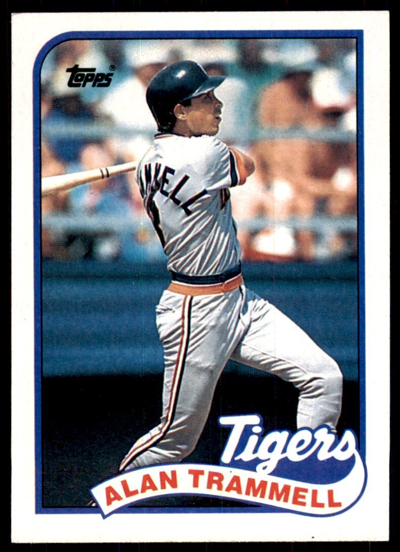 1989 Topps Baseball Card Alan Trammell hof Detroit Tigers #770