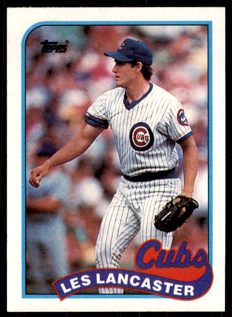 1989 Topps Baseball Card Les Lancaster p Chicago Cubs #694