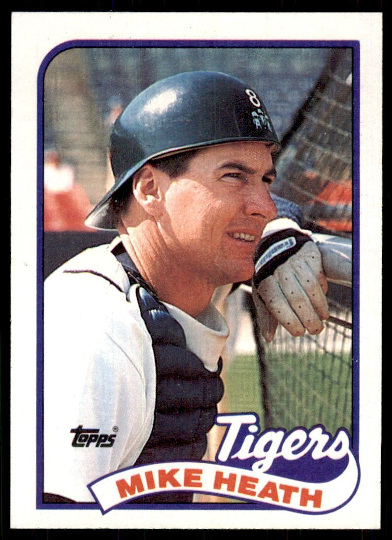 1989 Topps Baseball Card Mike Heath c Detroit Tigers #743