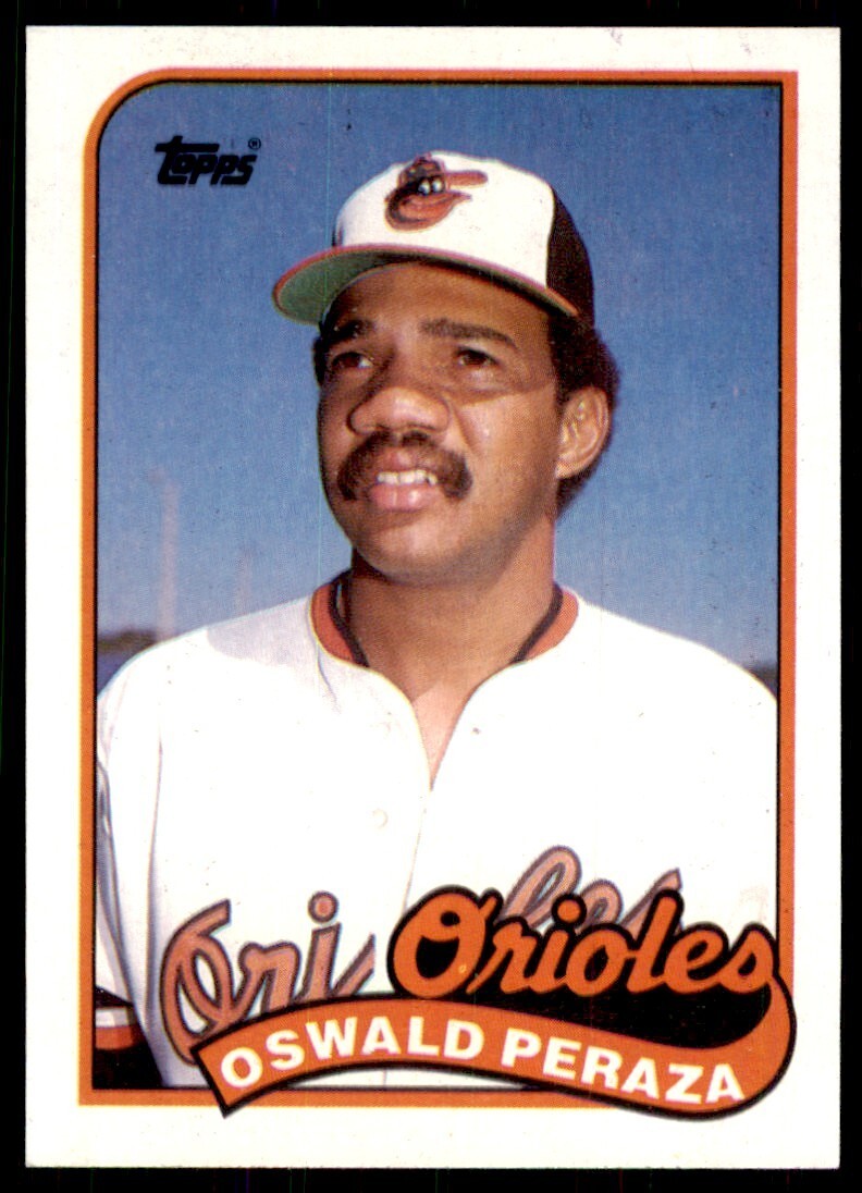 1989 Topps Baseball Card Oswald Peraza Rookie Baltimore Orioles #297