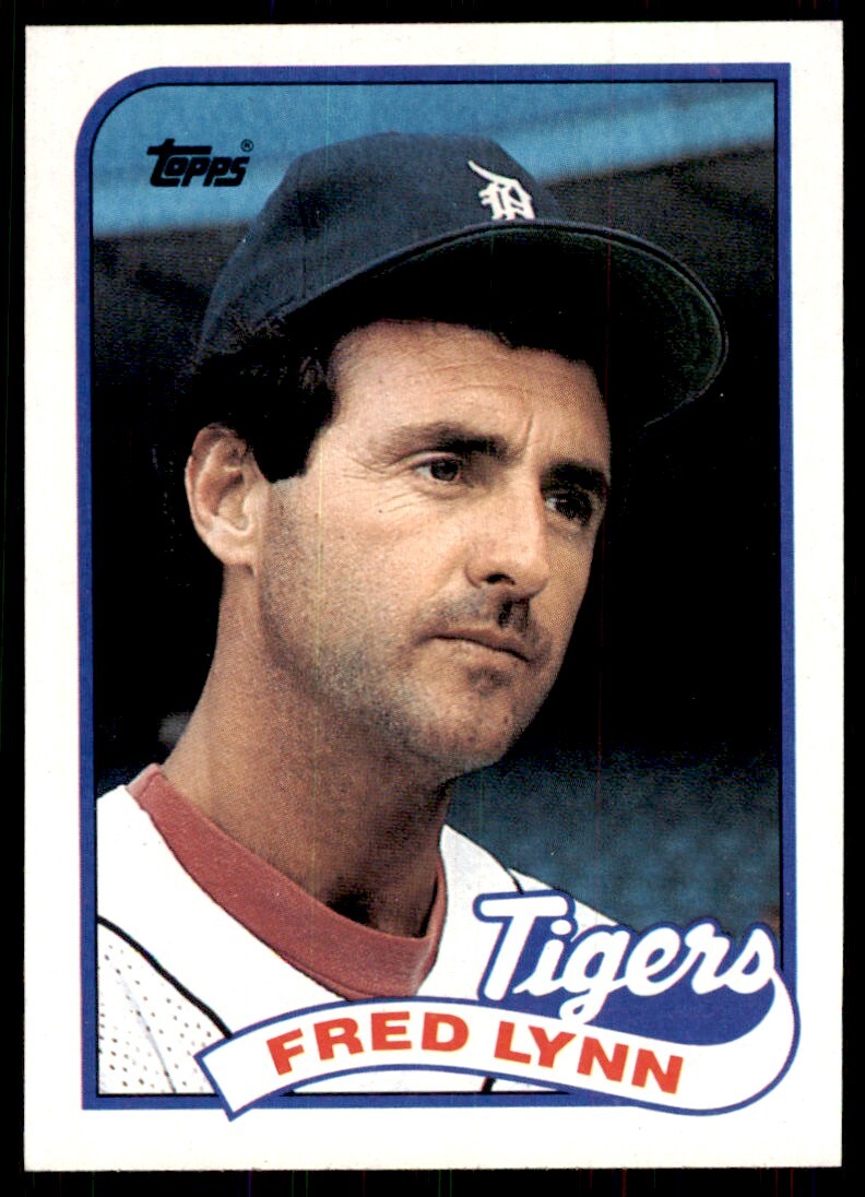 1989 Topps Baseball Card Fred Lynn of Detroit Tigers #416