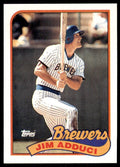1989 Topps Baseball Card Jim Adduci 1b Milwaukee Brewers #338