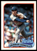 1989 Topps Baseball Card German Gonzalez Rookie Minnesota Twins #746