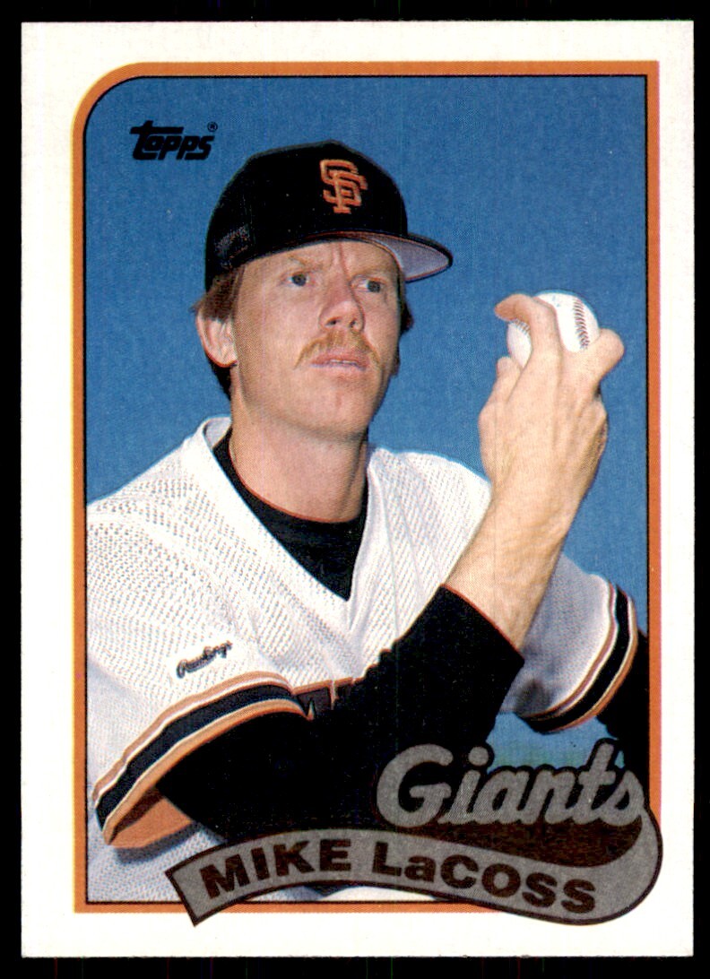 1989 Topps Baseball Card Mike LaCoss San Francisco Giants #417