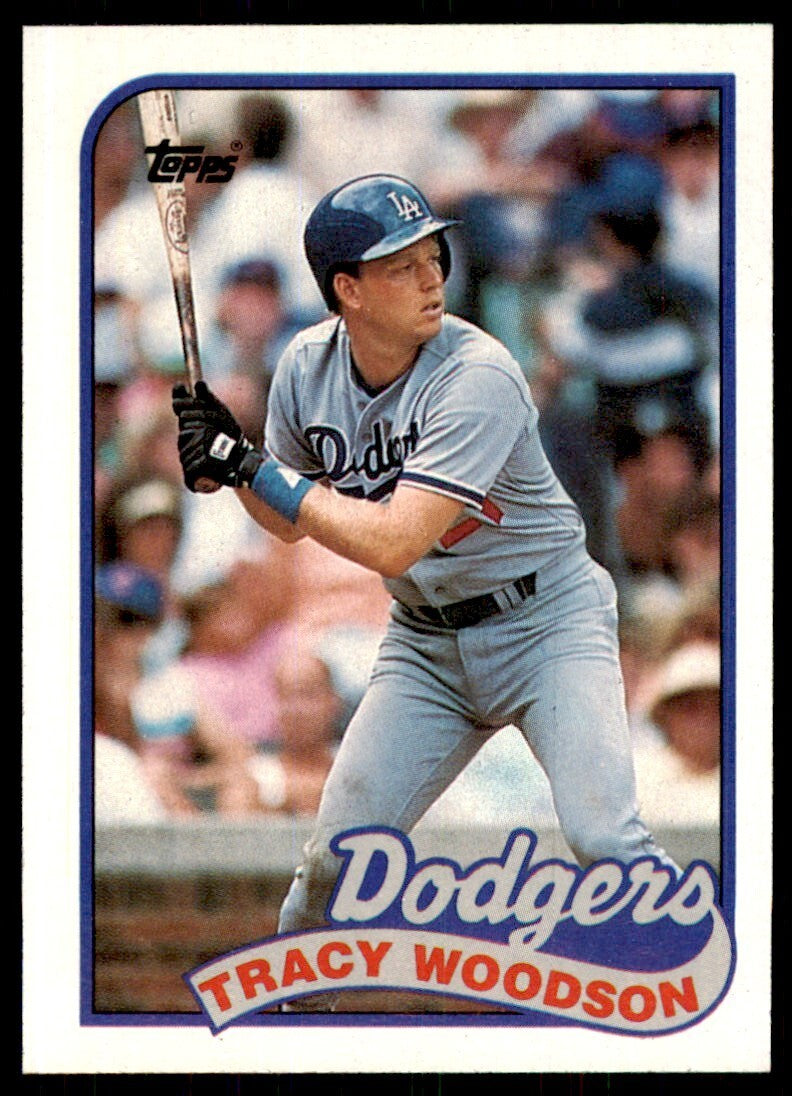 1989 Topps Baseball Card Tracy Woodson Los Angeles Dodgers #306