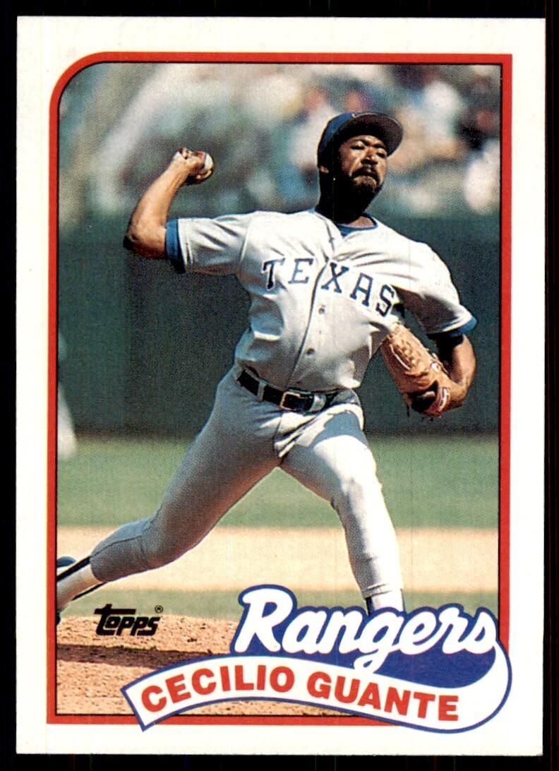 1989 Topps Baseball Card Cecilio Guante Texas Rangers #766