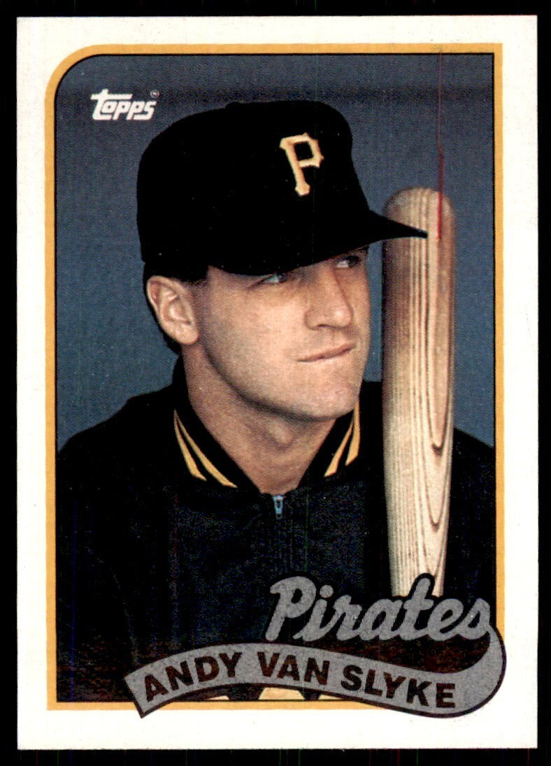 1989 Topps Baseball Card Andy Van Slyke Pittsburgh Pirates #350