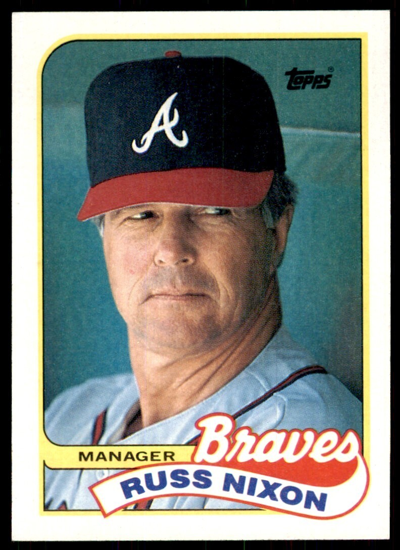 1989 Topps Baseball Card Russ Nixon manager Atlanta Braves #564