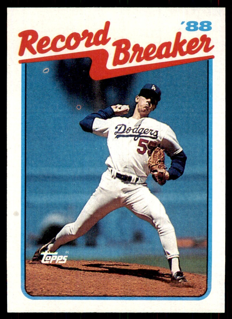 1989 Topps Baseball Card Orel Hershiser Los Angeles Dodgers #5