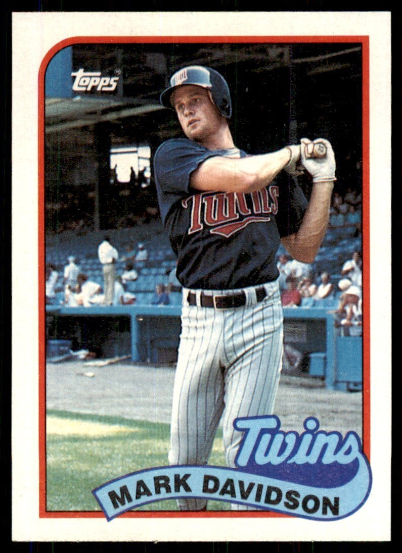 1989 Topps Baseball Card Mark Davidson OF Minnesota Twins #451