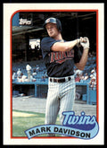 1989 Topps Baseball Card Mark Davidson OF Minnesota Twins #451