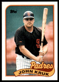 1989 Topps Baseball Card John Kruk San Diego Padres #235