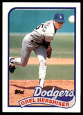 1989 Topps Baseball Card Orel Hershiser p Los Angeles Dodgers #550