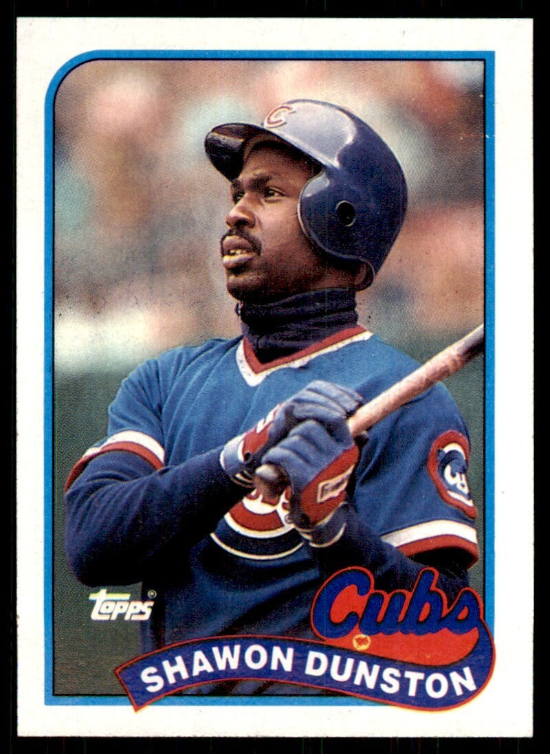 1989 Topps Baseball Card Shawon Dunston ss Chicago Cubs #140