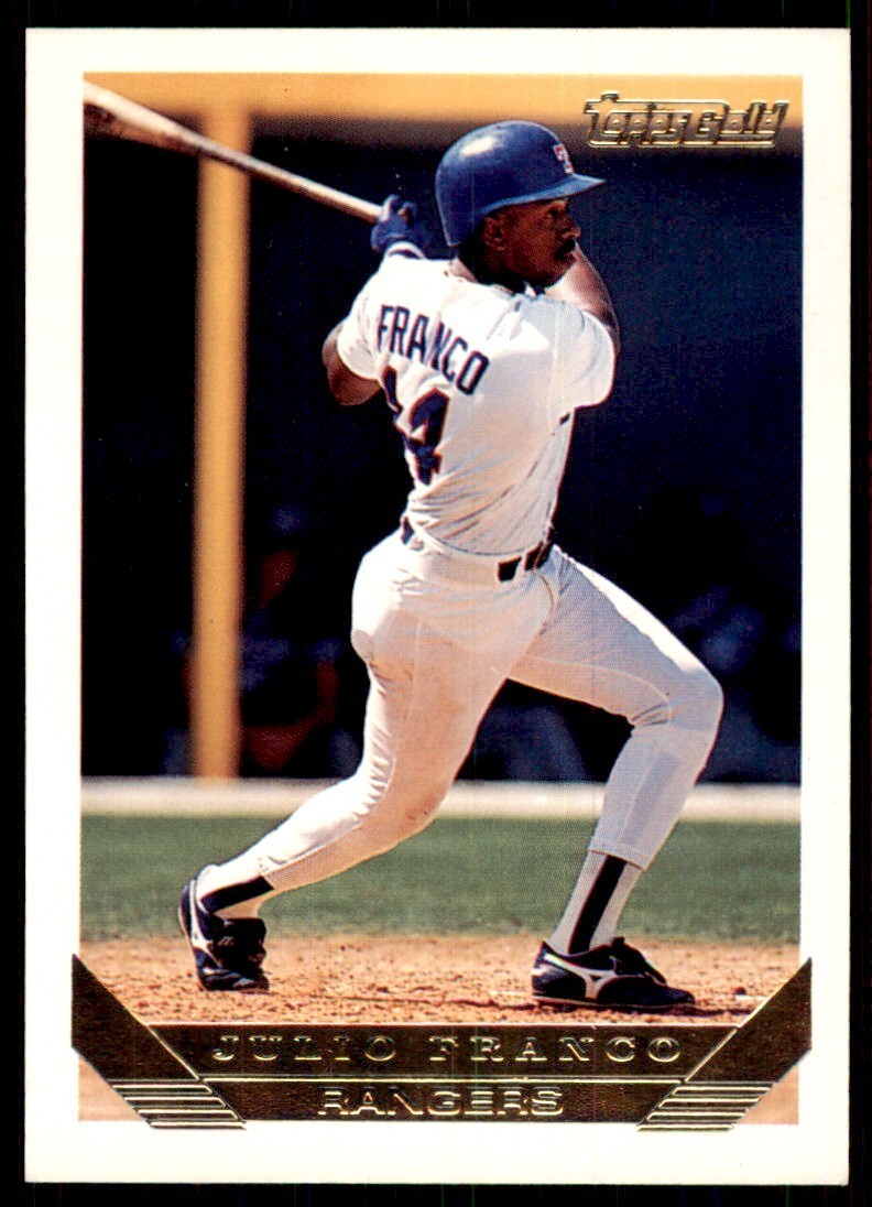 1993 Topps Gold Julio Franco Texas Rangers #670