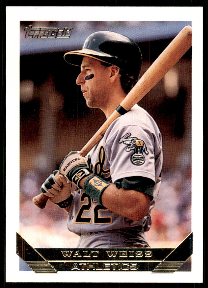 1993 Topps Gold Walt Weiss ss Oakland Athletics #580