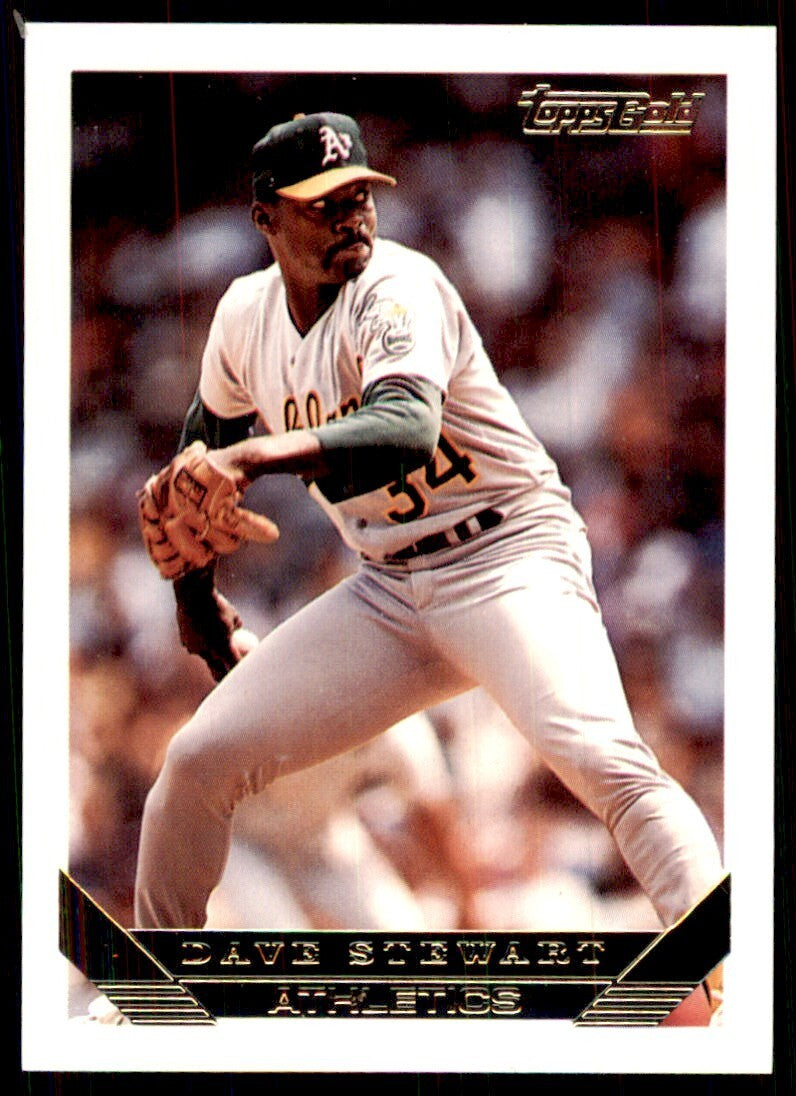 1993 Topps Gold Dave Stewart p Oakland Athletics #290