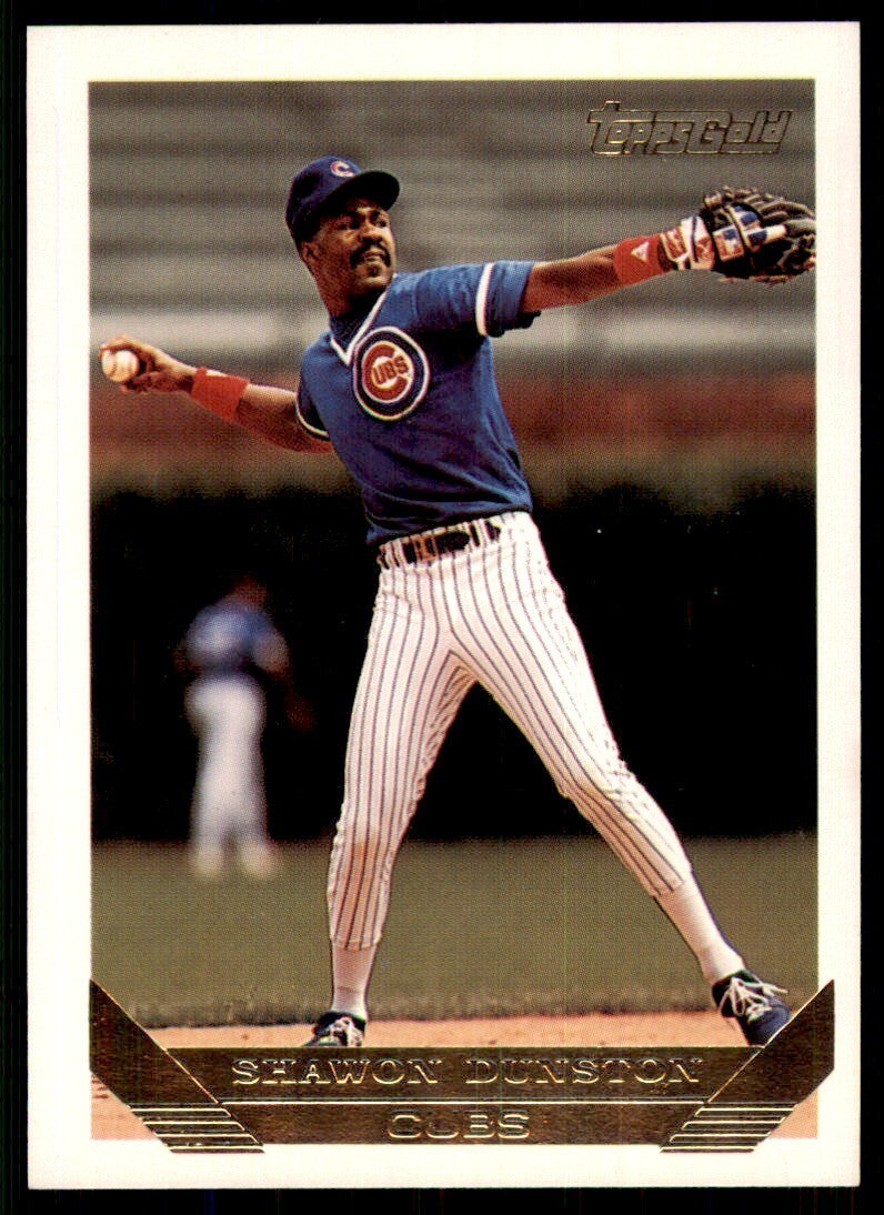1993 Topps Gold Shawon Dunston . Chicago Cubs #595