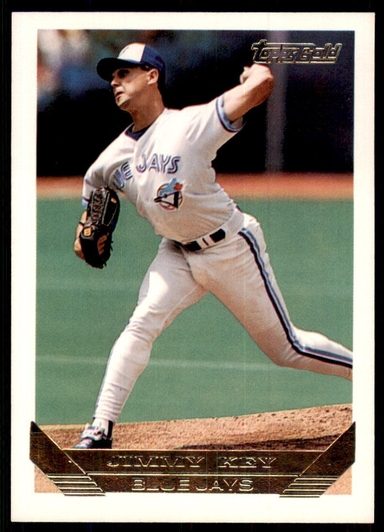 1993 Topps Gold Jimmy Key ball Toronto Blue Jays #596