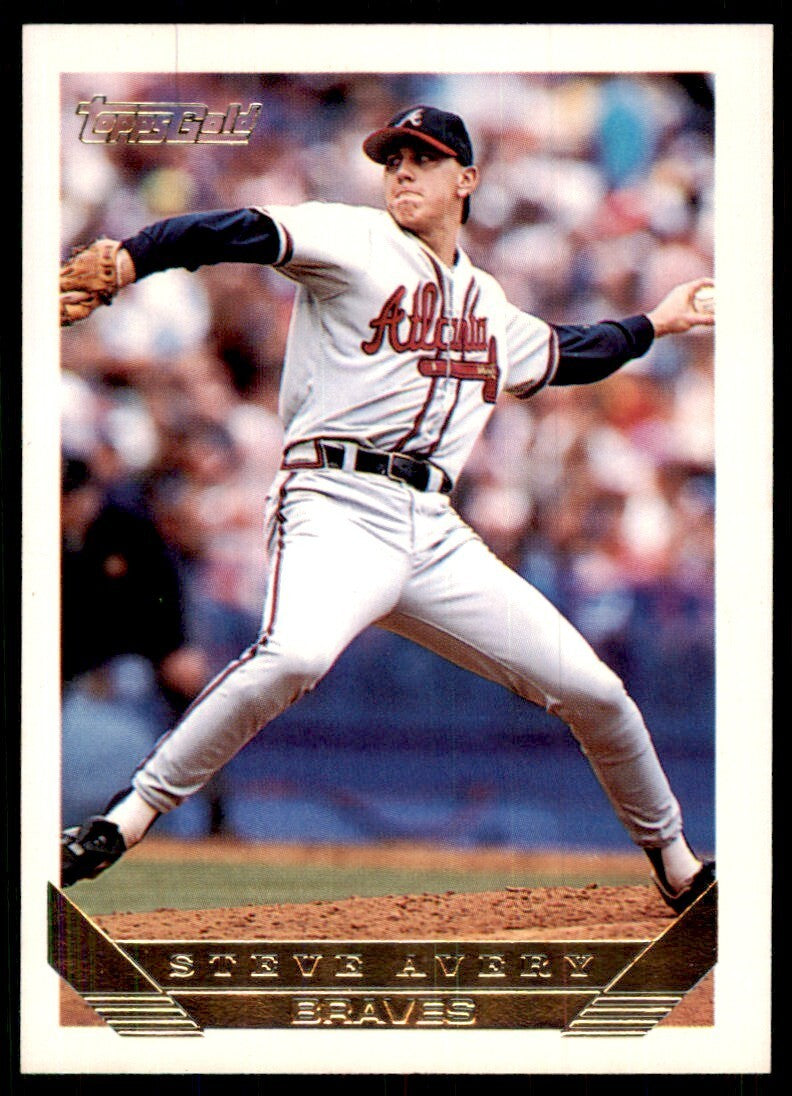 1993 Topps Gold Steve Avery ball Atlanta Braves #615