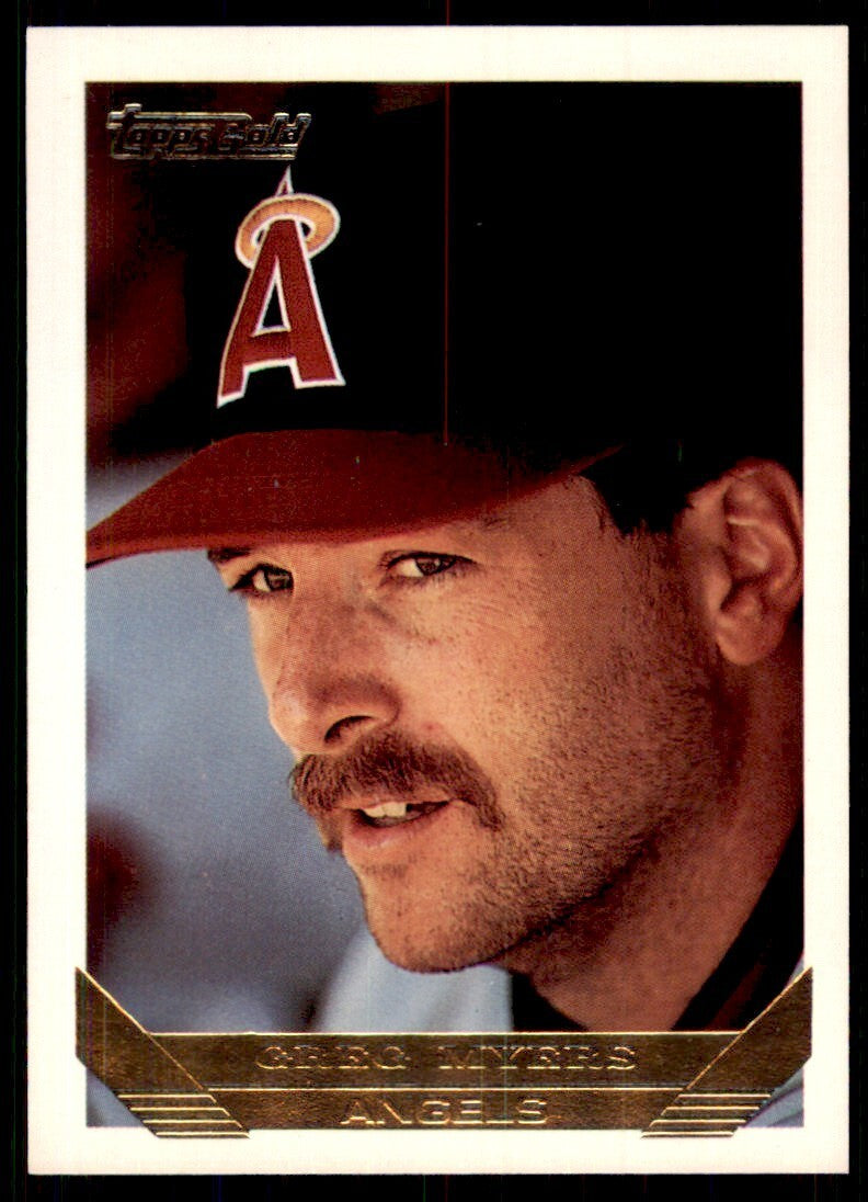 1993 Topps Gold Greg Myers ball California Angels #637