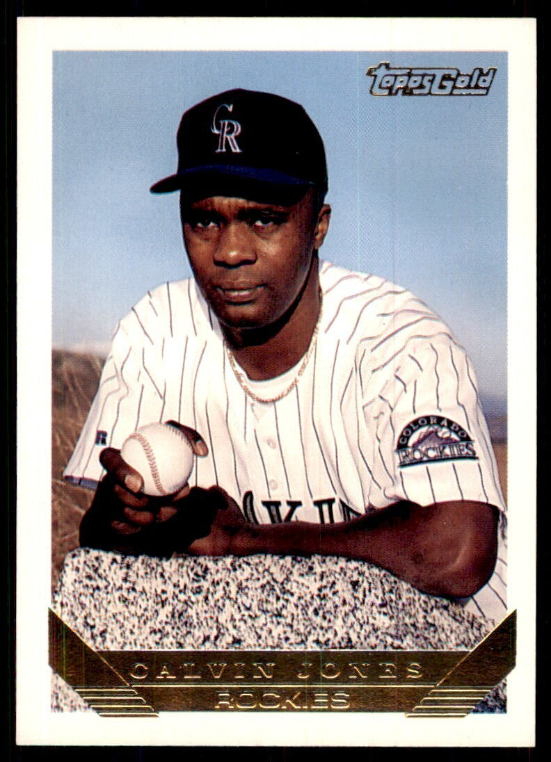 1993 Topps Gold Calvin Jones ball Colorado Rockies #664