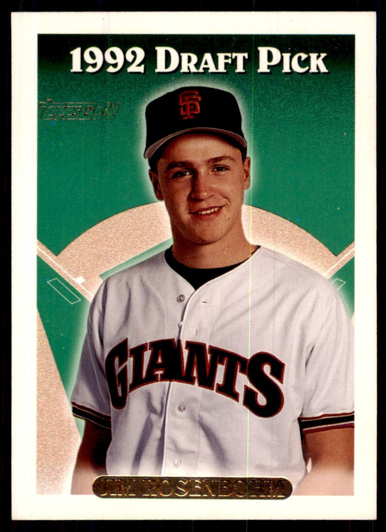 1993 Topps Gold Jim Rosenbohm Rookie San Francisco Giants #667