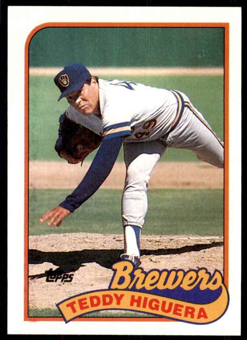 1989 Topps Teddy Higuera Baseball Cards #595