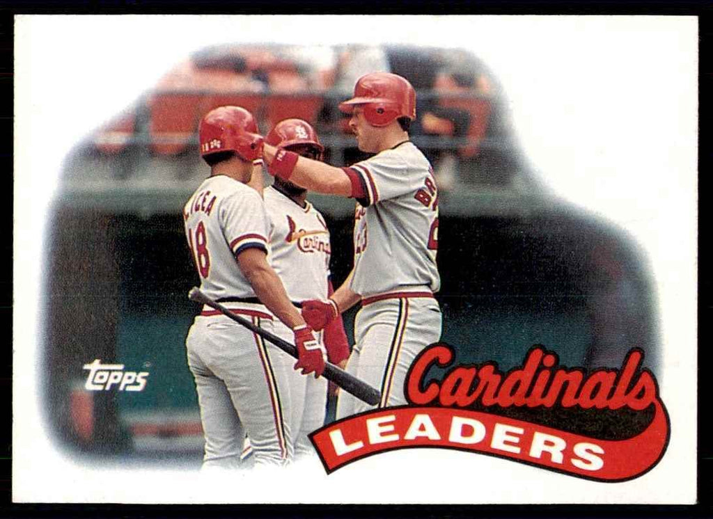1989 Topps Cardinals Leaders Baseball Cards #261
