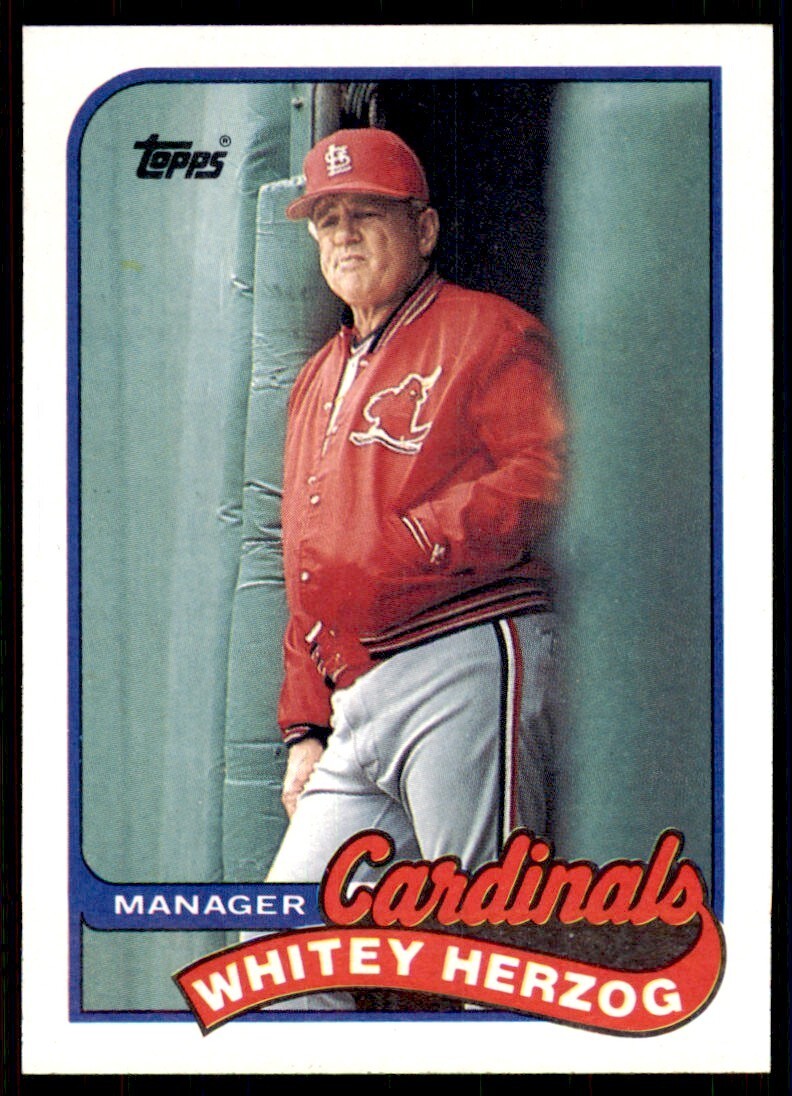 1989 Topps Whitey Herzog . Baseball Cards #654