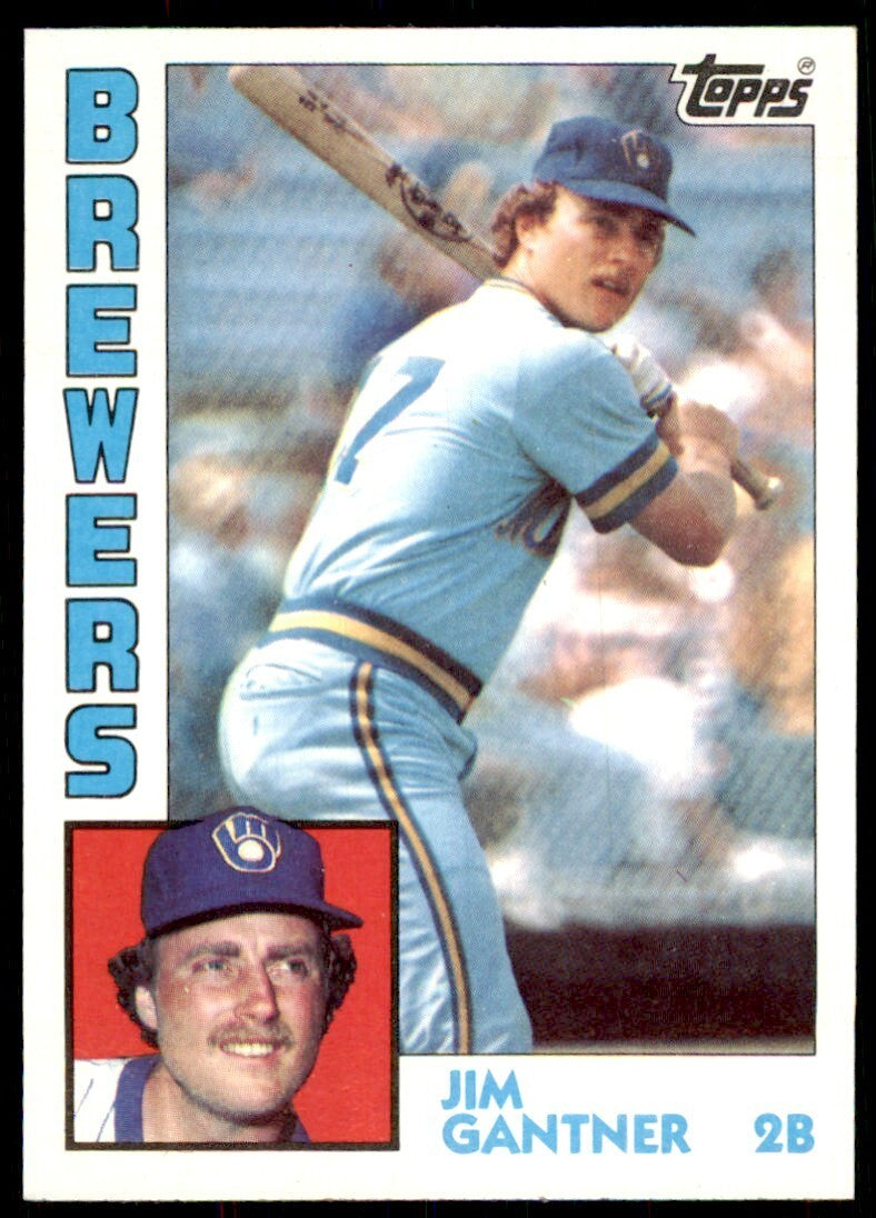1984 Topps Cards Jim Gantner 2b Milwaukee Brewers #298