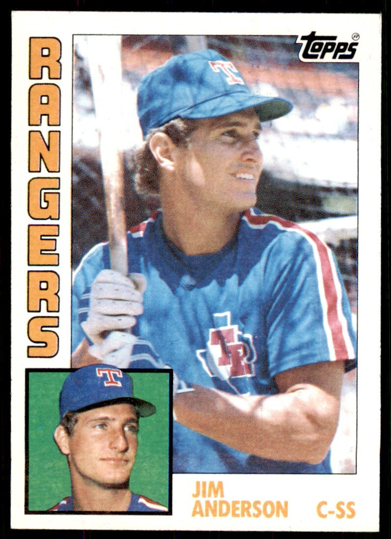 1984 Topps Cards Jim Anderson c Texas Rangers #353