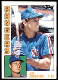 1984 Topps Cards Jim Anderson ss Texas Rangers #353
