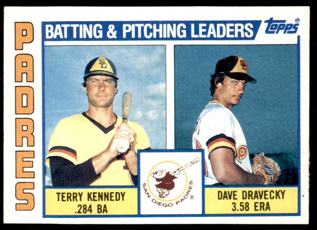 1984 Topps Cards Padres Batting & Pitching Leaders/Checklist Dravecky San Diego