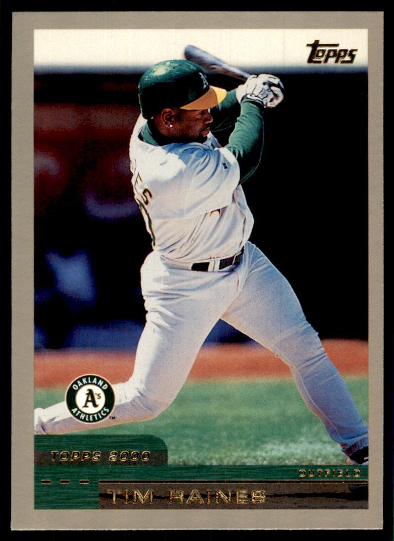 2000 Topps Baseball Card Tim Raines Oakland Athletics #71