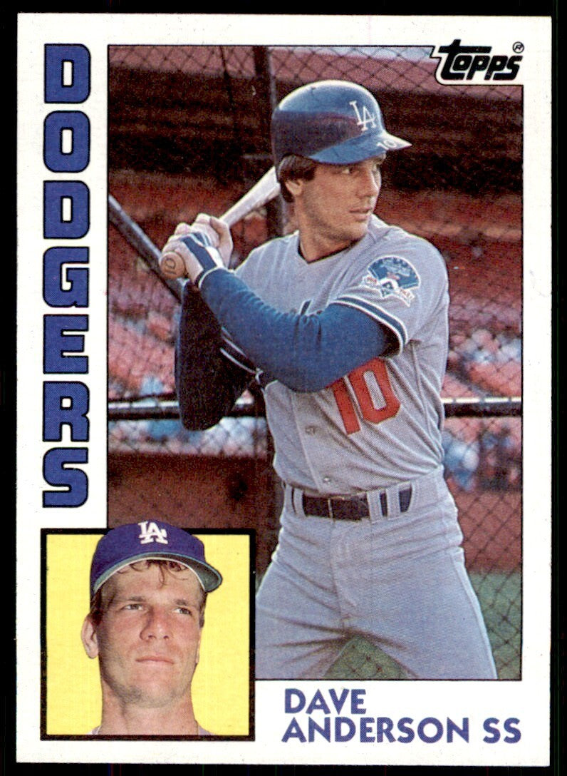 1984 Topps Cards Dave Anderson Rookie 10 Los Angeles Dodgers #376