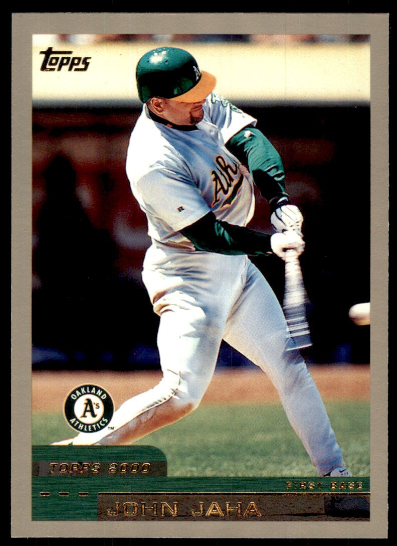 2000 Topps Baseball Card John Jaha Oakland Athletics #27