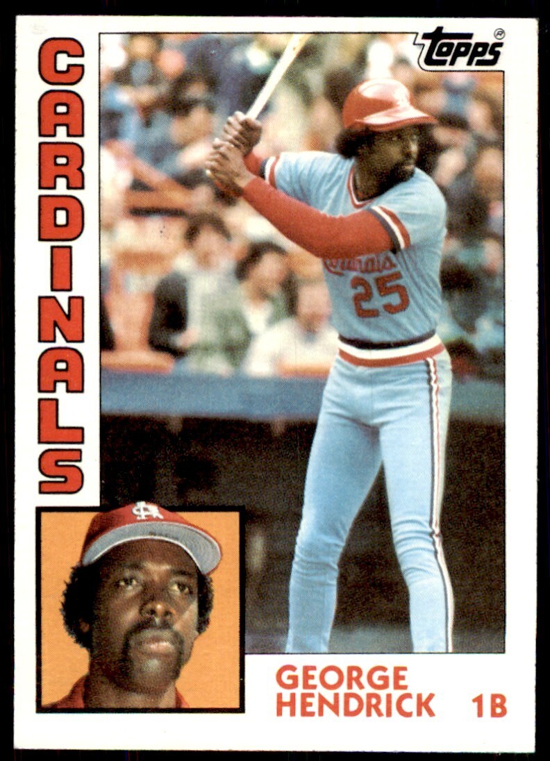 1984 Topps Cards George Hendrick . St. Louis Cardinals #540