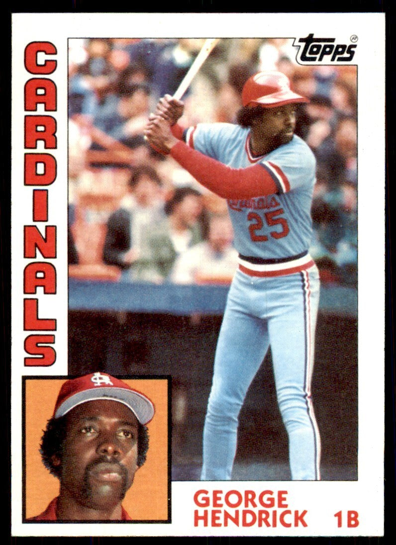 1984 Topps Cards George Hendrick 1b St. Louis Cardinals #540