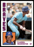 1984 Topps Cards Claudell Washington . Atlanta Braves #410