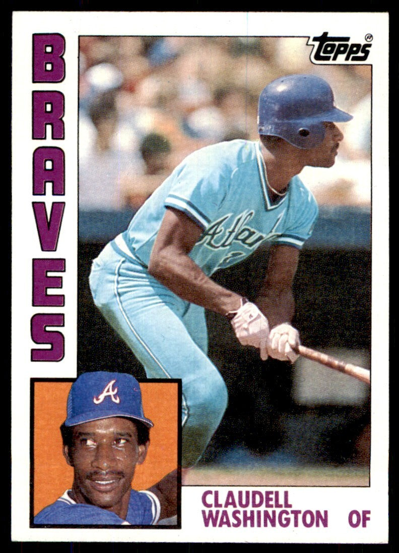 1984 Topps Cards Claudell Washington Atlanta Braves #410