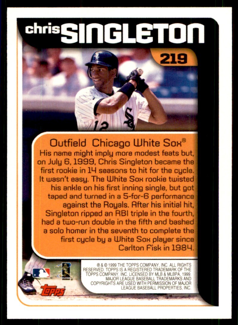 2000 Topps Chris Singleton Baseball Card #219
