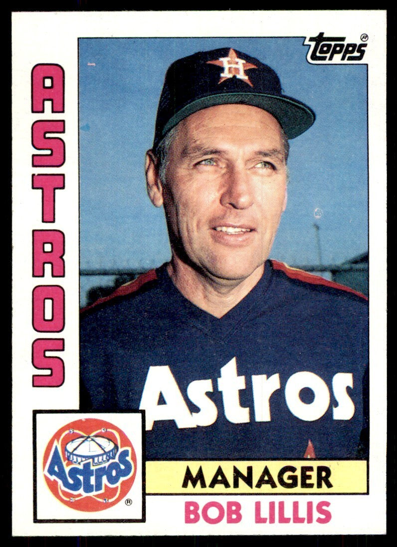 1984 Topps Cards Bob Lillis mgr Houston Astros #441