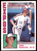 1984 Topps Cards Terry Francona 1b Montreal Expos #496
