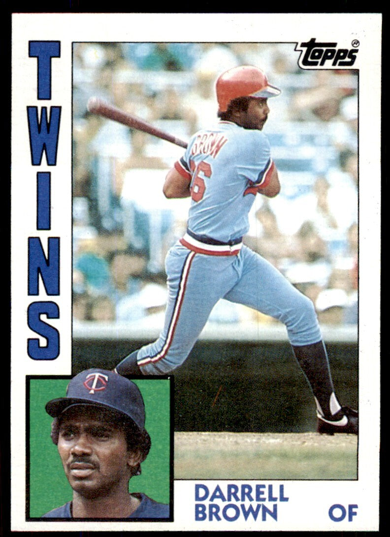1984 Topps Cards Darrell Brown Rookie of Minnesota Twins #193
