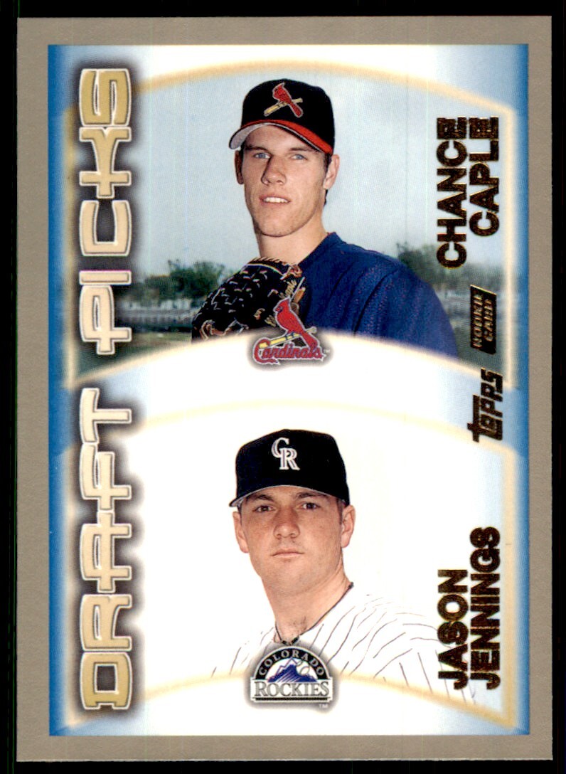 2000 Topps Baseball Card Chance Caple/Jason Jennings #212