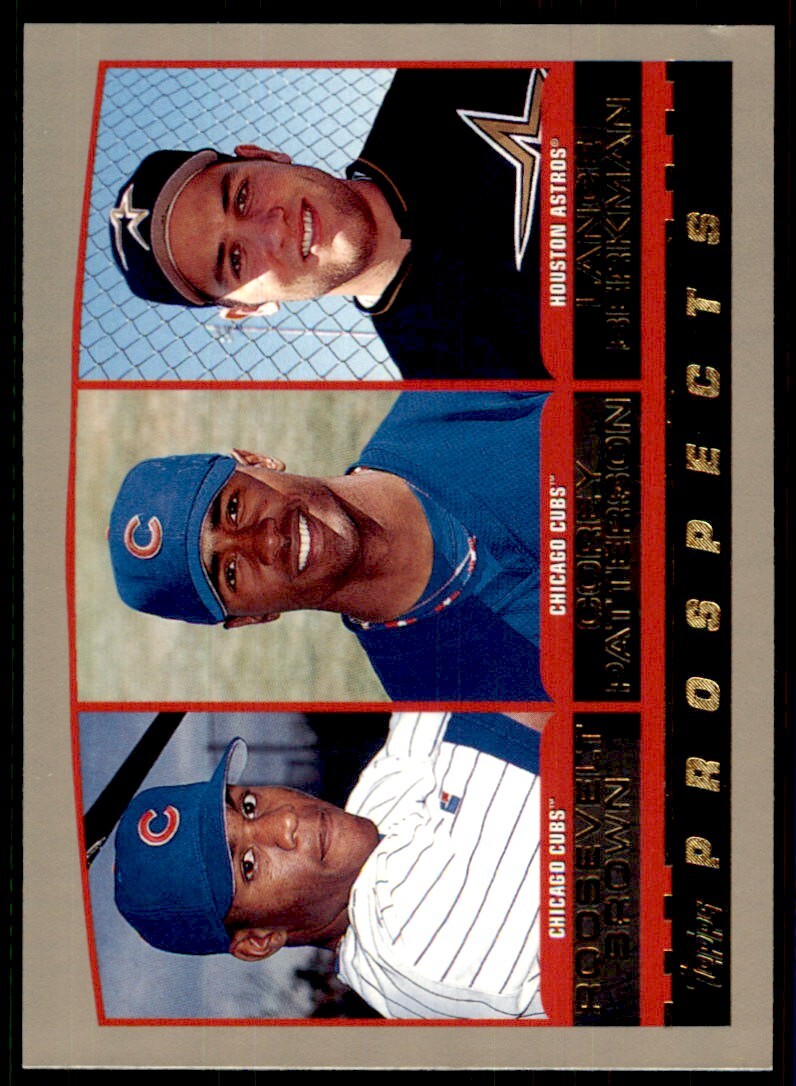 2000 Topps Baseball Card Roosevelt Brown/Corey Patterson/Lance Berkman A #207