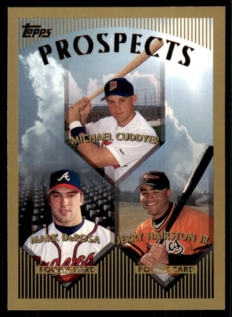 1999 Topps Baseball Card Michael Cuddyer/Mark DeRosa/Jerry Hairston Jr. #426