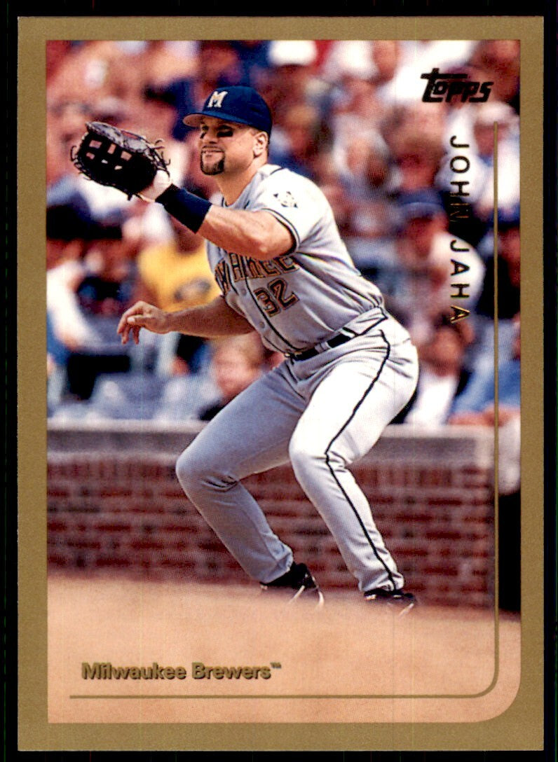 1999 Topps Baseball Card John Jaha Milwaukee Brewers #307