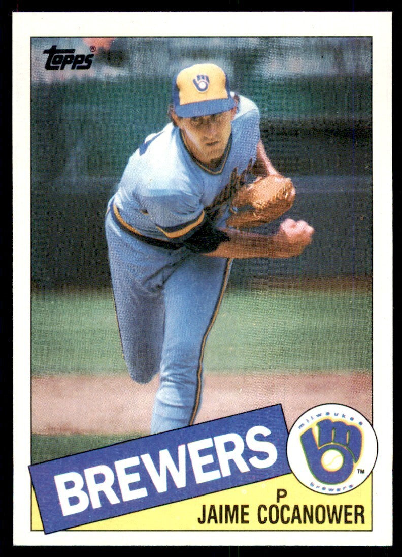 1985 Topps Jaime Cocanower Rookie Milwaukee Brewers #576